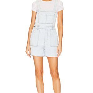 WeWoreWhat Slit Indigo Overall Short, Super Light Wash - NWT, Size S